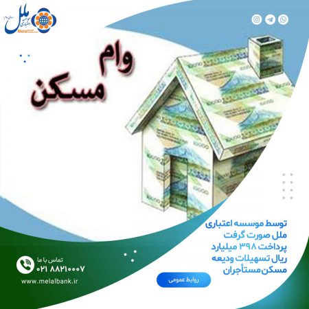 پرداخت ۳۹۸ میلیارد ریال تسهیلات ودیعه مسکن مستأجران