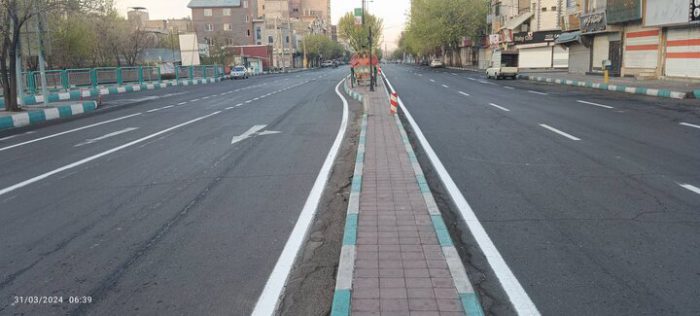 ۸ هزار متر از معابر و محورهای منطقه ۱۹ خط کشی شد