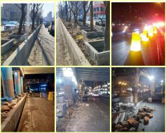 عملیات احداث رفیوژ میانی بزرگراه نواب به طول ۱۸۰۰متر