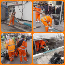 خدمت رسانی نیروهای خدمات شهری منطقه در مراسم راهپیمایی ۲۲ بهمن