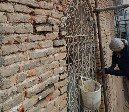 عملیات جداره‌سازی و مرمت مسجد آیت‌الله بهبهانی سرپولک