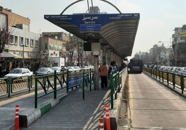 اتمام عملیات بهسازی آسفالت محدوده ایستگاه بی‌آرتی سرسبز