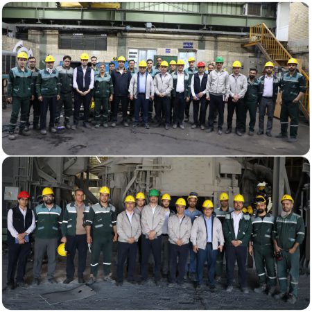 دیدار نوروزی مدیرعامل شرکت فولاد آلیاژی ایران با کارکنان خطوط تولید