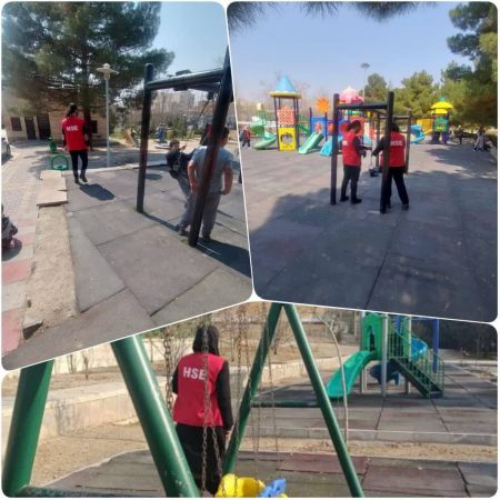 پیگیری عدم انطباق های HSE بوستان ها و فضای سبز منطقه ۴ در ایام نوروز ۱۴۰۴