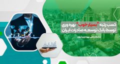 کسب رتبه ”بسیار خوب“ بهره وری توسط بانک توسعه صادرات ایران