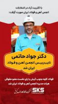 دکتر حاتمی نایب‌رییس انجمن آهن و فولاد ایران شد