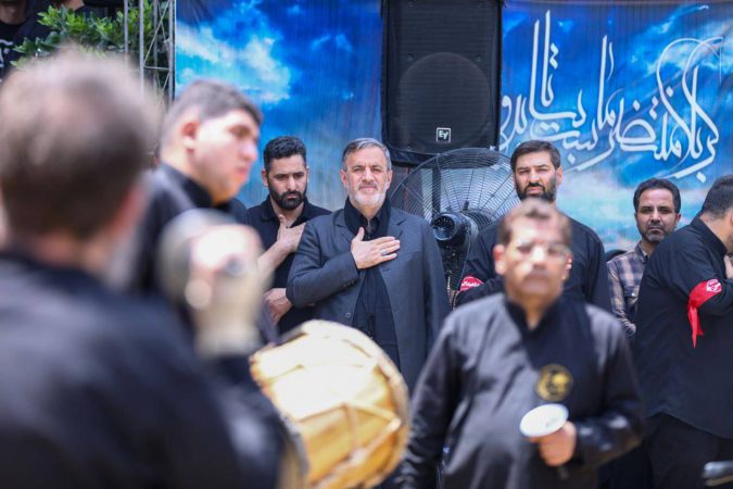 بر پایی مراسم سوگواری اجتماع عزاداران حسینی در شهرداری منطقه۱۲