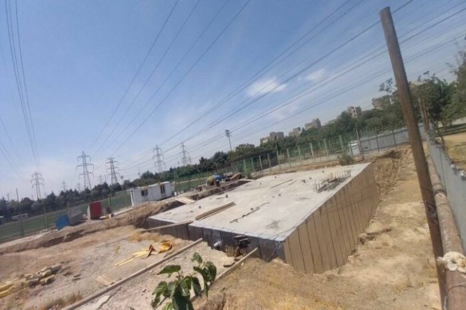 تأمین پایدار آب فضای سبز با احداث مخزن ۱۵۰۰ مترمکعبی در بوستان اندیشه