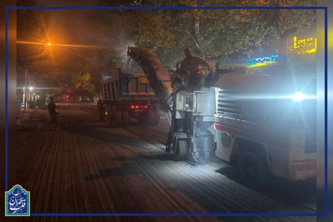 آغاز اجرای ۶۵۰۰ متر مربع روکش مکانیزه آسفالت خیابان سرهنگ سخائی