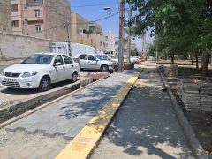 آغاز عملیات بهسازی کفپوش بوستان مرجان در منطقه ۱۹ تهران