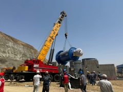 نصب نخستین دستگاه بالمیل در پروژه احداث کارخانه استحصال طلای سقز