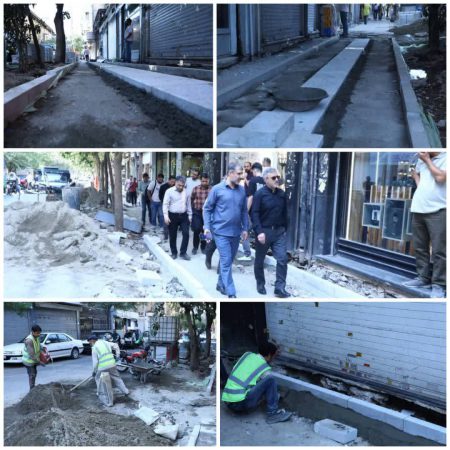 پیشرفت روند بهسازی فاز چهارم و پنجم خیابان لاله‌زار جنوبی در رصد میدانی شهردار منطقه ۱۲