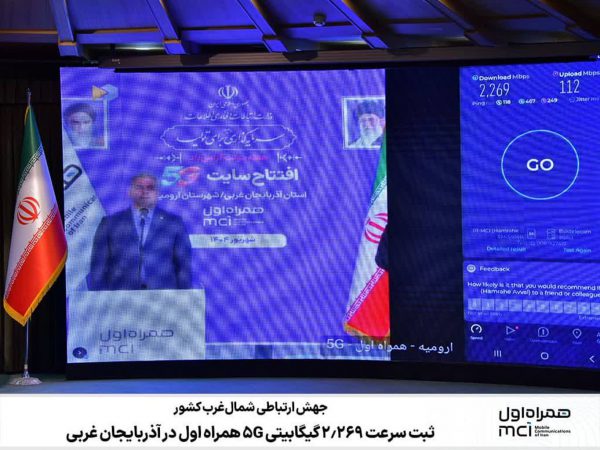 جهش ارتباطی شمال‌غرب کشور/ ثبت سرعت ۲.۲۶۹ گیگابیتی ۵G همراه اول در آذربایجان غربی