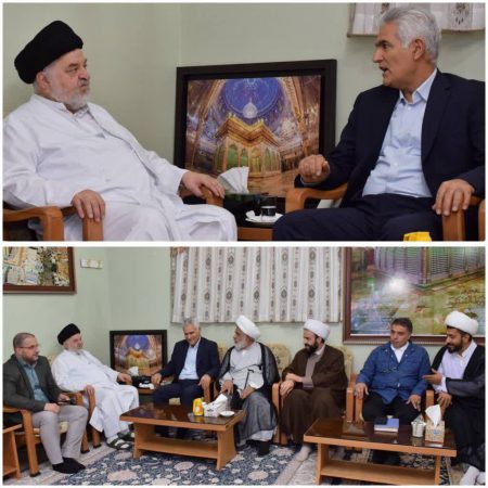 دیدار و گفتگوی دکتر بهزاد شیری مدیر عامل پست بانک ایران با حضرت آیت ا….سید جواد شهرستانی در قم