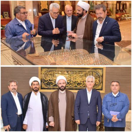 بازدید دکتر بهزاد شیری مدیر عامل پست بانک ایران از موزه آثار اهدایی به آیت ا…شهرستانی درشهرستان قم