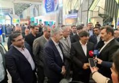 بازدید رئیس هیأت عامل ایمیدرو از غرفه چادرملو در نمایشگاه فولاد کیش