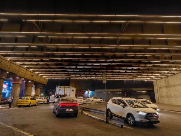 اجرای ۸۰۰ متر نورپردازی شهری در پل خاقانی