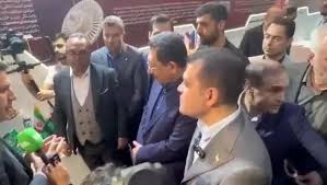 بازدید دکتر اتابک، وزیر صمت، و دکتر افشین، معاون علمی رئیس‌جمهور، از دستاورد بومی‌سازی گهرزمین در نمایشگاه «فرایران»