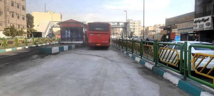 مسیر ایستگاه BRT وحیدیه بازگشایی شد