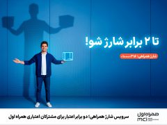 سرویس شارژ همراهی؛ دو برابر اعتبار برای مشترکان اعتباری همراه اول