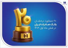 ۲۰دستاورد درخشان بانک صادرات ایران در شش ماه اول ۱۴۰۴