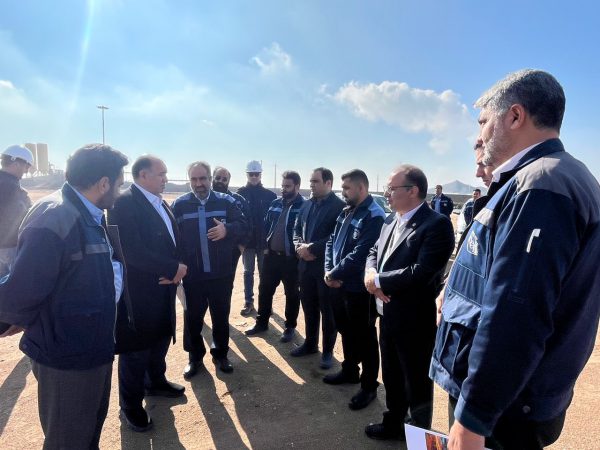 بازدید میدانی مدیر عامل شرکت سنگ آهن مرکزی ایران بافق از پروژه کارخانه فولاد آلیاژی مرکزی بافق