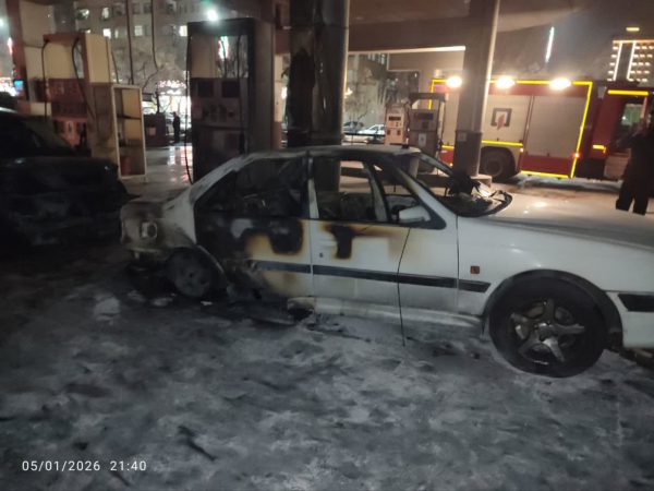 حریق در جایگاه سوخت خیابان شهید رجب‌نیا مهار شد