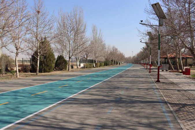 اجرای ۲۰ هزار مترمربع رنگ‌آمیزی مسیر دوچرخه در بوستان ولایت