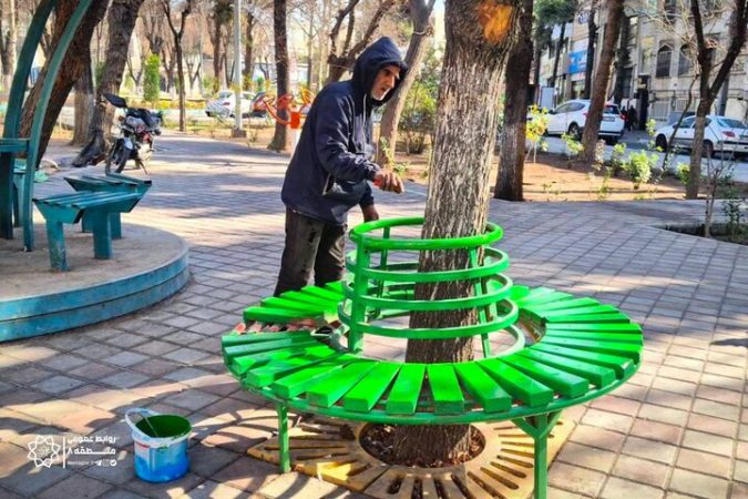 طرح استقبال از بهار در منطقه ۸ با رنگ‌آمیزی، پاکسازی و ساماندهی فضاهای شهری