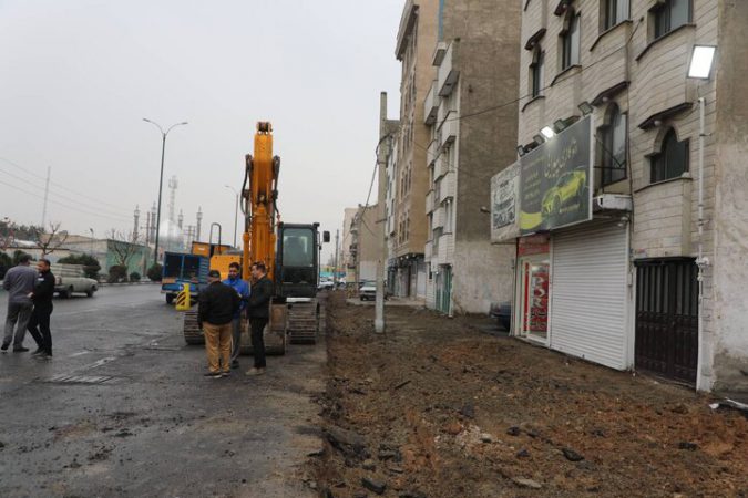 آغاز عملیات بهسازی معبر خیابان شقایق منطقه ۱۹
