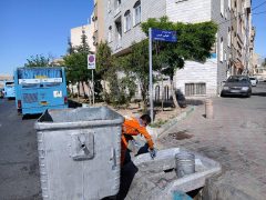 نوسازی و رنگ‌آمیزی بیش از ۱۲۸۰ مخزن زباله در منطقه ۸