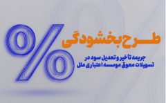 طرح بخشودگی وجه التزام تاخیر تادیه دین (۶ ٪) تسهیلات در موسسه اعتباری ملل
