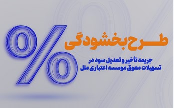 طرح بخشودگی وجه التزام تاخیر تادیه دین (۶ ٪) تسهیلات در موسسه اعتباری ملل