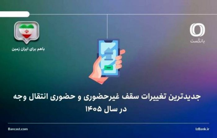 جدیدترین تغییرات سقف غیرحضوری و حضوری انتقال وجه در فروردین ۱۴۰۵