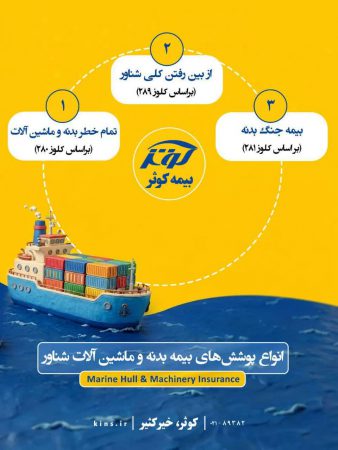 انواع پوشش‌های بیمه بدنه و ماشین‌آلات شناور