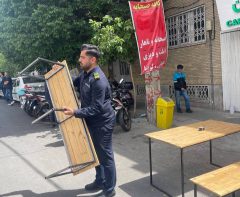 اجرای طرح ضربتی جمع‌آوری سد معبرهای صنفی در معابر منطقه ۷