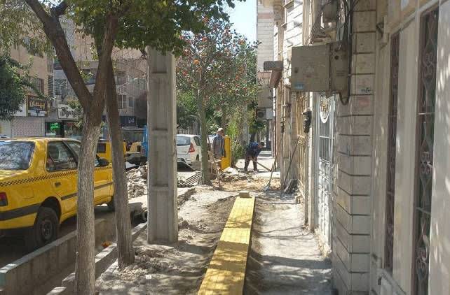 بهسازی بیش از ۲ هزار مترمربع پیاده‌راه در منطقه ۱۴*